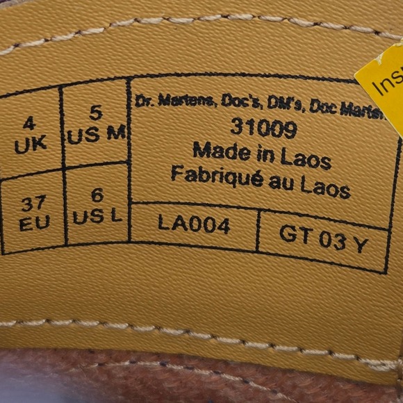 Dr Martens Deep Purple Leather Lace Up Oxford Shoes Women's 6 Men's 5 - Picture 7 of 8